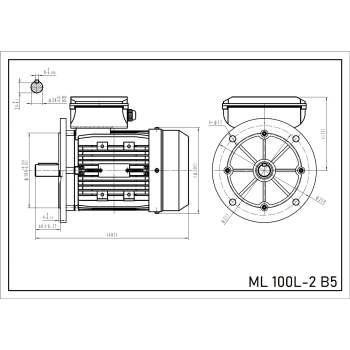 Silnik elektryczny jednofazowy 3kW 2800 obr/min. 100 B5